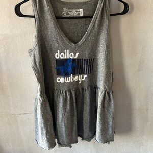 Dallas Cowboys Peplum Tank- XS- NWT